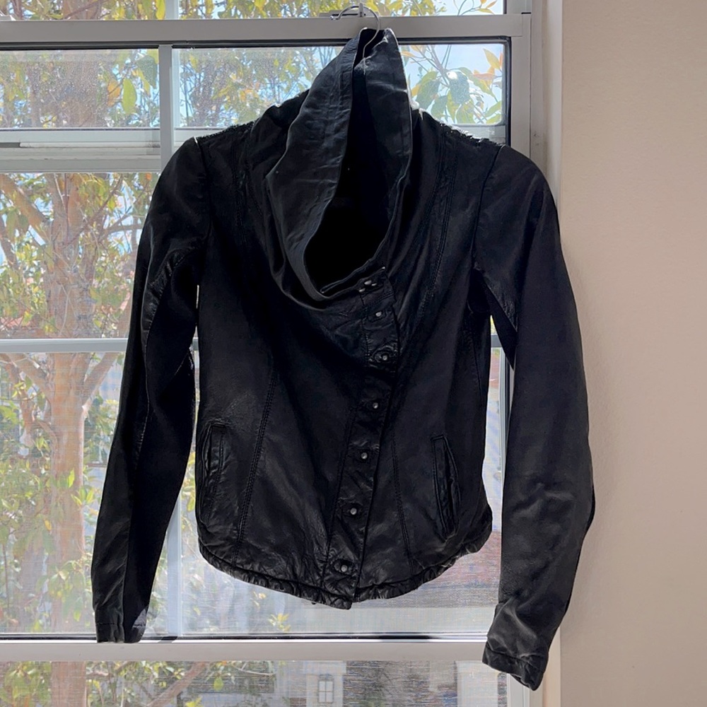 All saints buttery soft leather biker jacket